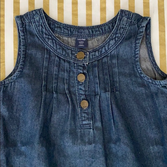 BABY GAP DENIM RUFFLED DRESS - Picture 2 of 5